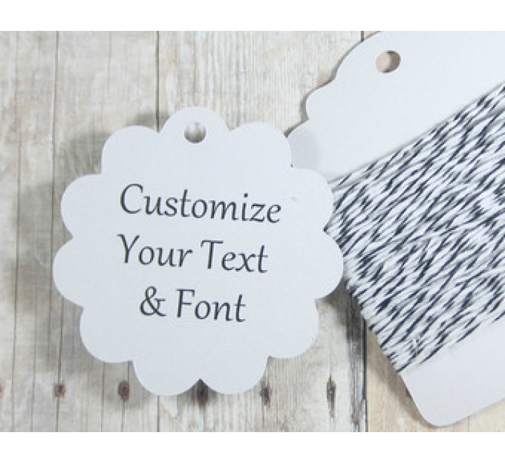 Die cut Rounded Tags