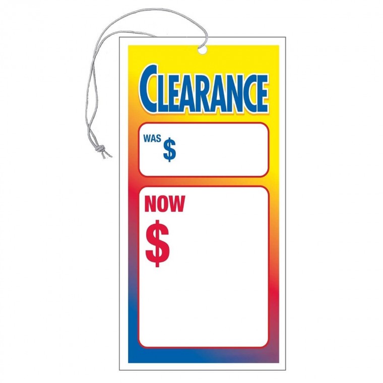 Clearance Product Tags