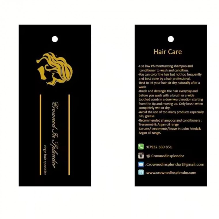 Haircare Product Tags