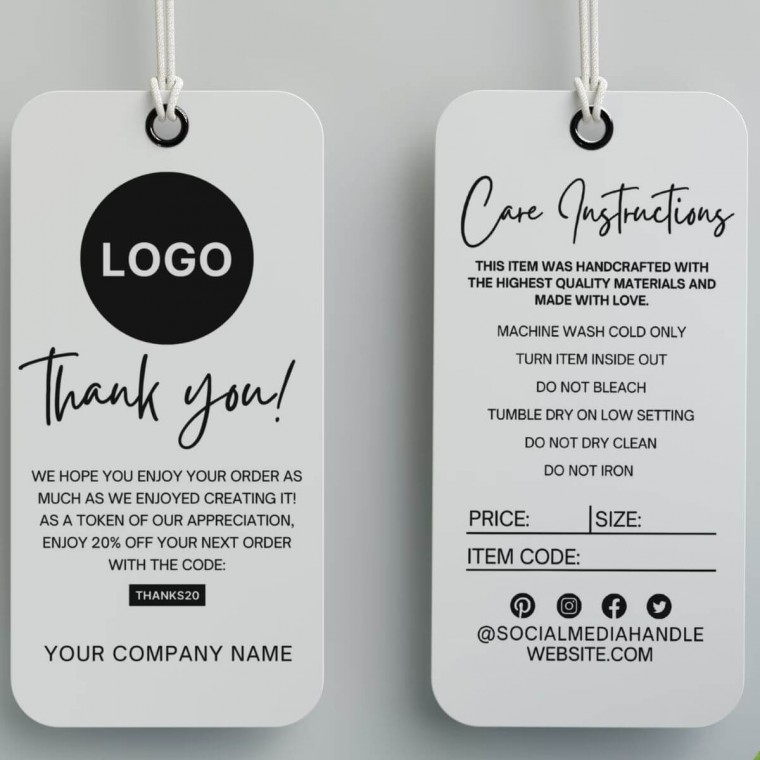 T-Shirt Hang Tags