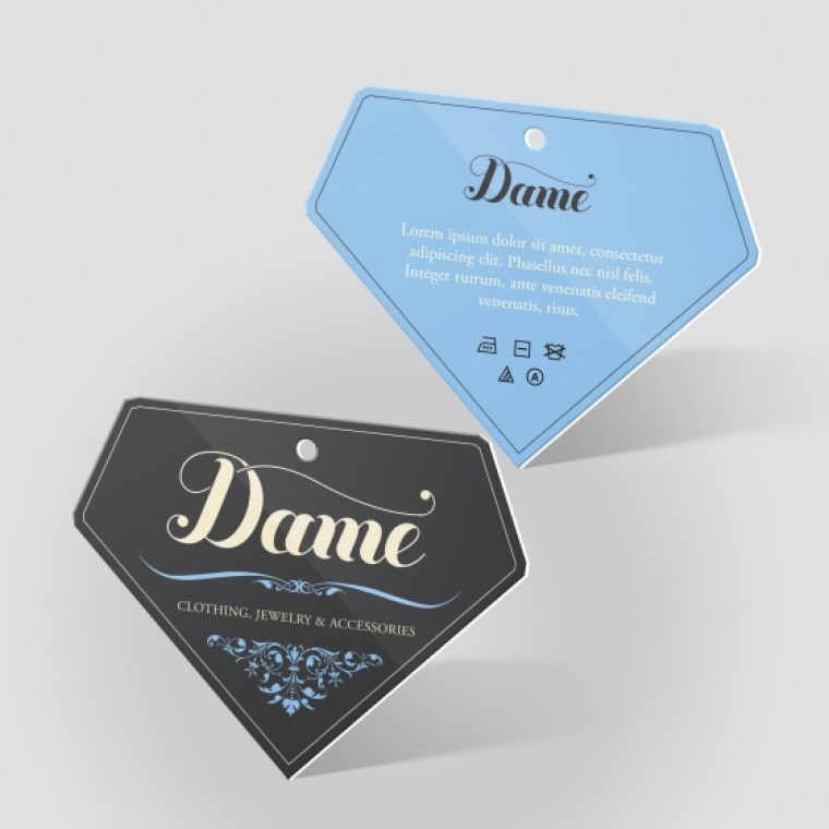 Die cut Paper Hang Tags