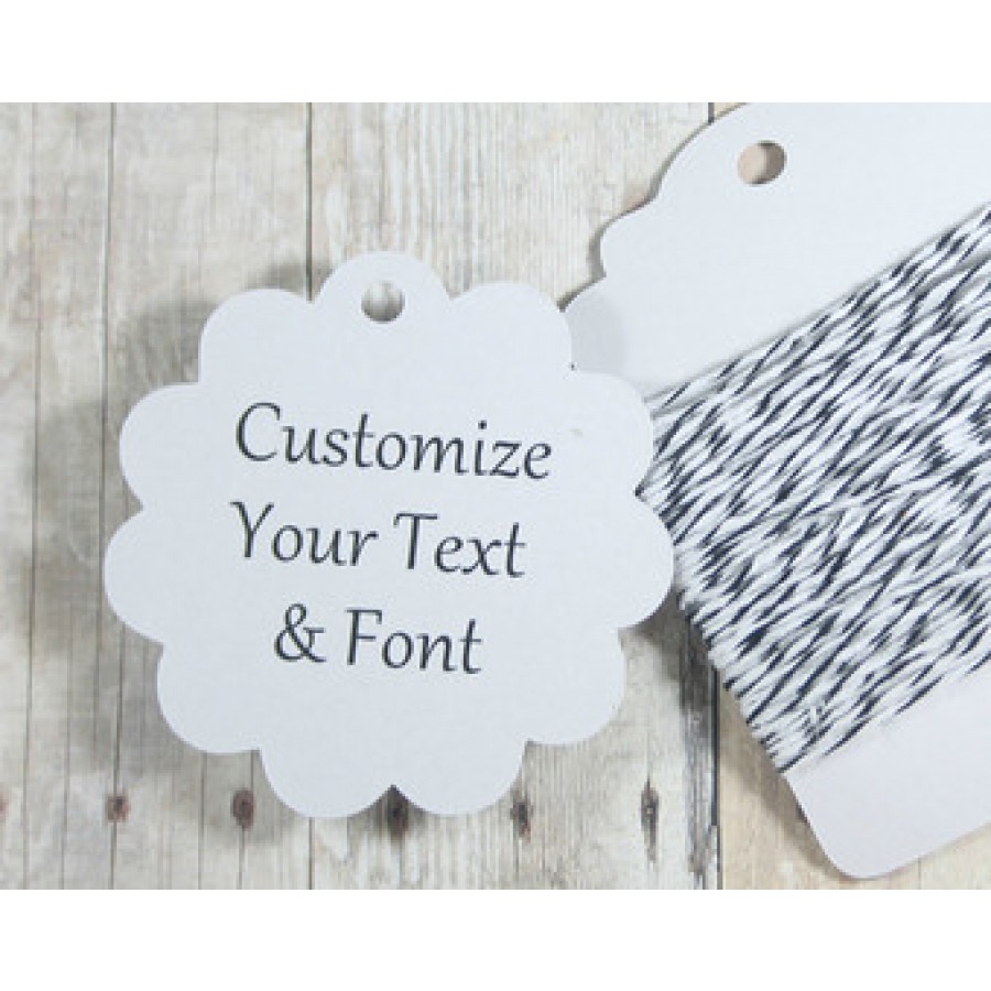 Die cut Rounded Tags