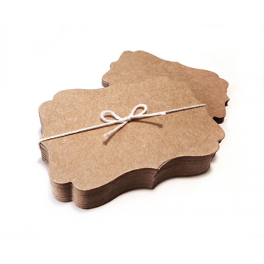 Die cut Elegant Rounded Tags