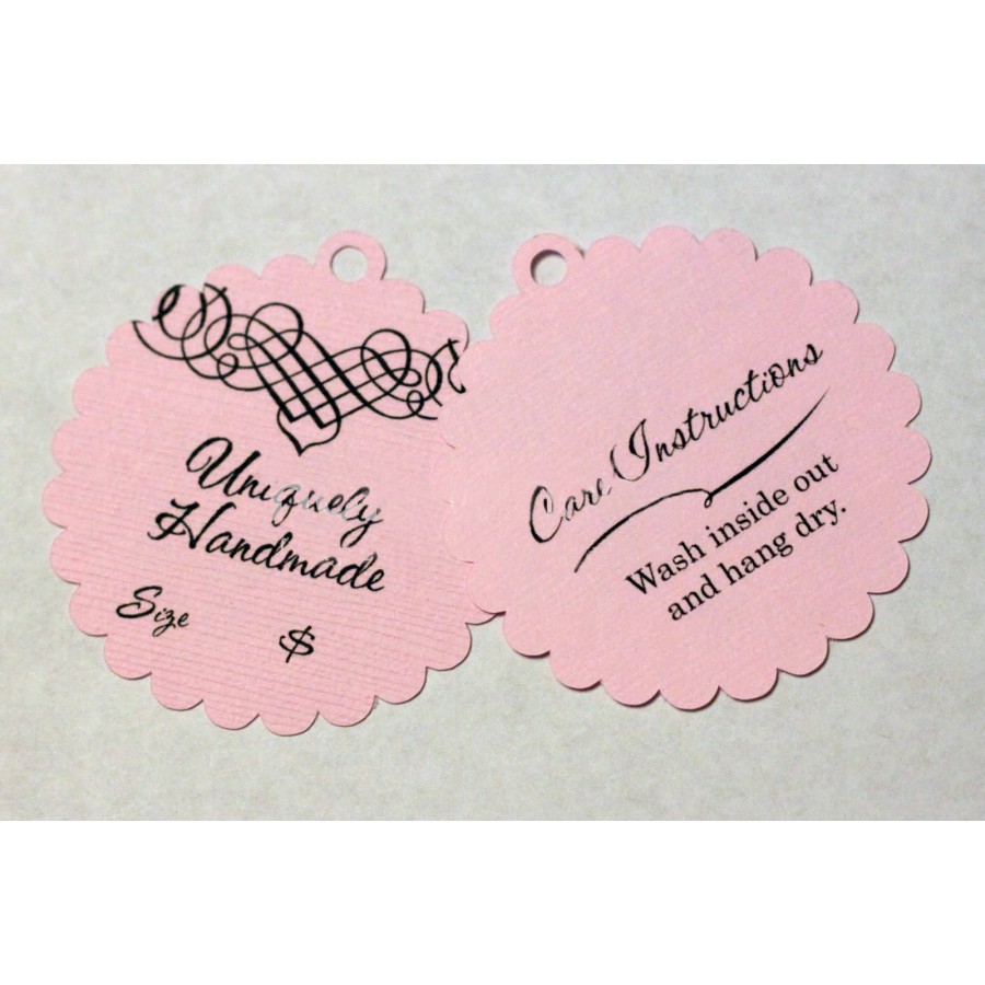 Die cut Bent oval hang tags