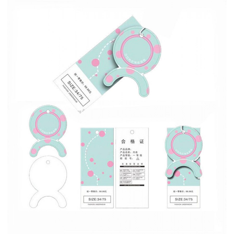 Die cut Bags Hang Tags