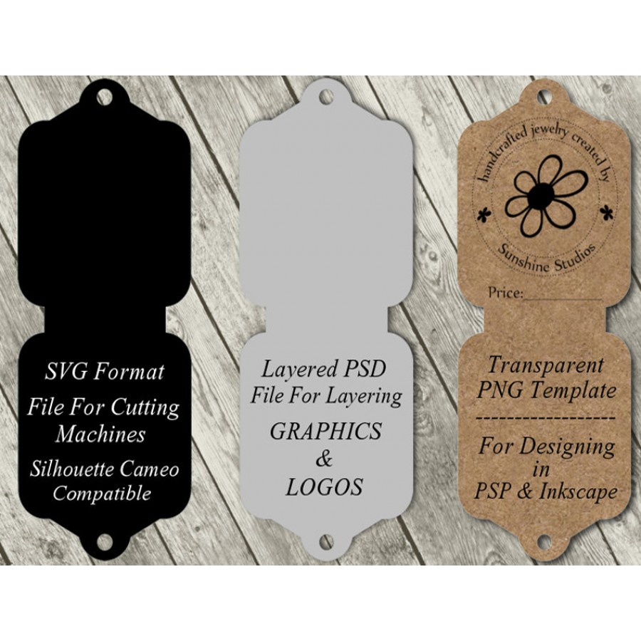 Square Standard Fold Over Tags