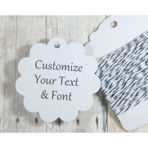 Die cut Rounded Tags