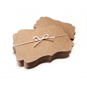 Die cut Elegant Rounded Tags
