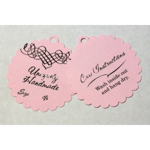 Die cut Bent oval hang tags