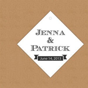 Square card hang tags