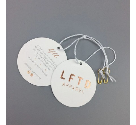 Round Apparel Hang Tags