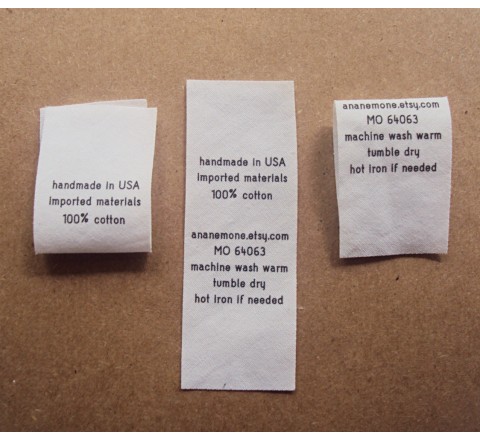 Custom Standard Fold Over Tags