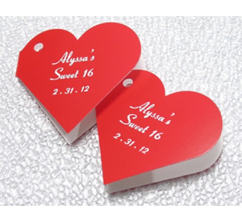 Die cut Mini Heart Tag