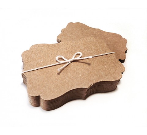 Die cut Elegant Rounded Tags